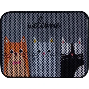 Elekli Tuvalet Önü Kedi Kumu Paspası Renkli Desenli Elekli Kedi Tuvalet Önü Kum Toparlayıcı Paspas