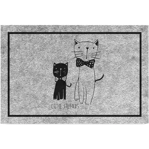 Kedi Köpek Komik Tasarımlı Dekoratif Kapı Önü Paspas, Dış Mekan/ev Içi/banyo/mutfak/yatak Odası/giriş Paspasları