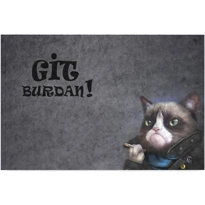 Kedi Köpek Komik Tasarımlı Dekoratif Kapı Önü Paspas, Dış Mekan/ev Içi/banyo/mutfak/yatak Odası/giriş Paspasları