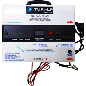 Turalp Akü Sarj Cihazı 20-250 Amper Agm Jel Kuru Sulu Tip Fan Sogutmalı