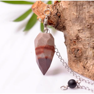 Taş Sandığı Faset Kesim Jasper Taşı Pandül ( Shiva Lingam ) - Sarkaç