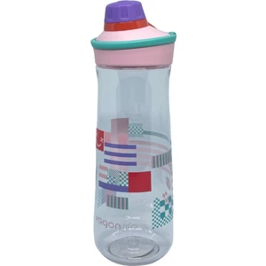 650ML Döndürülerek Açılan Rahat Kapaklı Kulplu Desenli Gövde Polikarbon Su Matarası