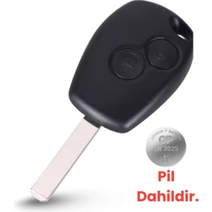 Renault Dacia Kangoo Clio Modus Twingo Wind Trafic Kumanda Anahtar Kabı 1. Kalite Pil Düz Uç