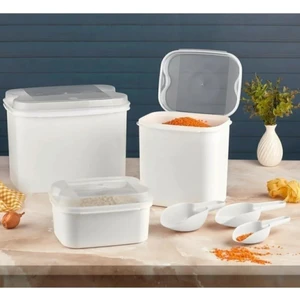 Vip Ahmet Masal Saklama Kabı 10 Lt+ 4,5 Lt+1,6 Lt - Beyaz