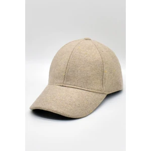 Erkek Beyzbol Şapkası Yün Kışlık Kep-Bej