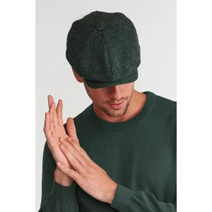 Erkek Yeşil Balıksırtı Kasket 8 Parça Peaky Blinders Şapka