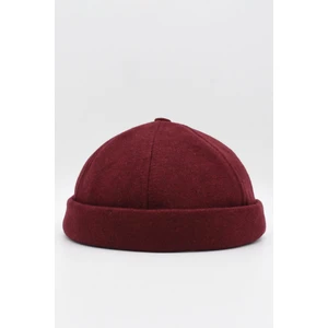 Kışlık Yeni Stil Yün Retro Hip-Hop Docker Şapka Bordo