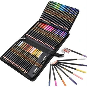 Uygun Elektronik Renkli Kalem Seti 72 Kurşun Kalem Profesyonel Boya Kalemi Boyama Kitabı Yetişkin ve Çocuklar Için