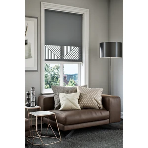 Perdebiz Lazer Kesim Mat Stor Perde Antrasit EB-151004