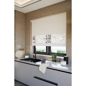 Perdebiz Lazer Kesim Mat Stor Perde Beyaz EB-8001