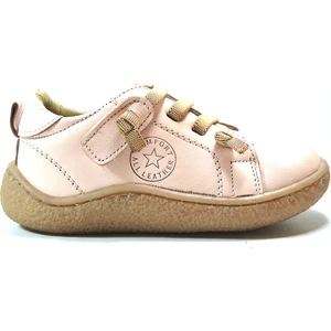 504 Deri Pembe Ortopedik Kız Bebek Sneaker Ayakkabı