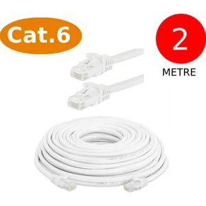 Cat6 Network Internet Ethernet Bilgisayar Kablosu RJ45 - RJ45 2 Metre Patch Kablo