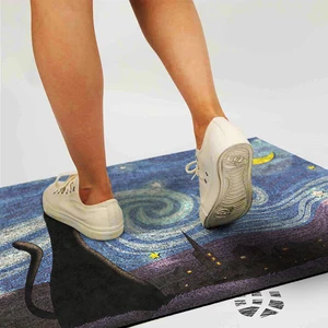 Kedi Köpek Komik Tasarımlı Dekoratif Kapı Önü Paspas, Dış Mekan/ev Içi/banyo/mutfak/yatak Odası/giriş Paspasları