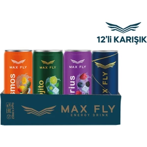 Max Fly Enerji Içeceği 250 ml Karma Paket 12'li