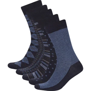 Defacto Erkek 5'Li Pamuklu Uzun Çorap A7553Axns