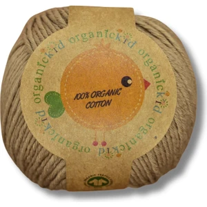 Organik Pamuk El Örgü İpi Bej Kahve - Maple