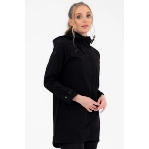 Siyah Çıkarılabilir Kapüşonlu 2 Cepli Su Ve Rüzgar Geçirmez Kadın Softshell Mont 6331