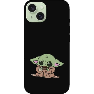 Apple iPhone 15 Baby Yoda Siyah Telefon Kılıfı