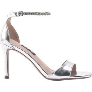 Nine West OGLIO 3FX Gümüş Kadın Topuklu Sandalet