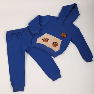 Mimbo Kids Erkek Çocuk Mavi Kapüşonlu  Eşofman Takımı