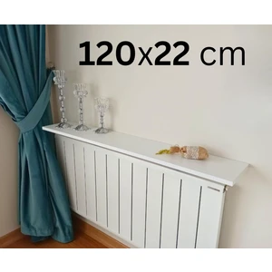 Beyaz Petek Üstü Dresuar Montajsız Raf Tak Çıkar Pratik Modern Dresuar Kalorifer Petek Üstü Uçan Raf - 120 cm