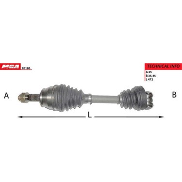 Mga 70186 70186 Aks Sol Abssız Fiorino 07- 1.3 Mjtd Kısa Fiyatı