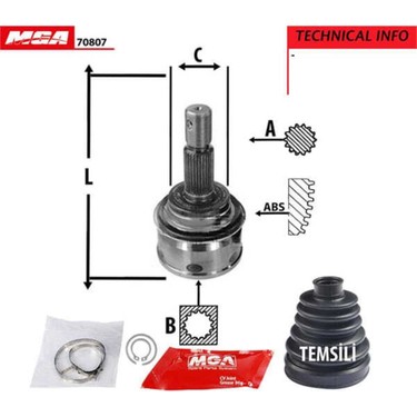 Mga 70807 70807 Aks Kafası Dış Land Cruiser Prado 02-10 3.0 Fiyatı