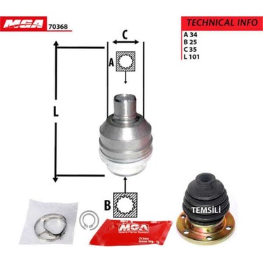 Mga 70368 70368 Aks Kafası Iç Sağ Vectra A 95- 2.0 34×25×35 Fiyatı