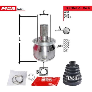 Mga 70561 70561 Aks Kafası Dış Mazda 3 03-10 1.6 16V Fiyatı