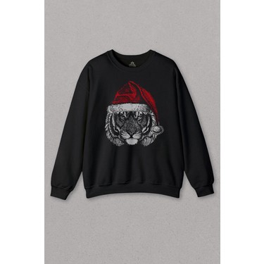 So Cool Unisex Sweatshirt Tiger Wild Cat Kaplan Fesli Noel Fiyat