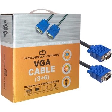 Powermaster 15 Pin Erkek Erkek 10 Metre VGA