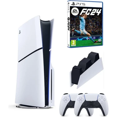 Sony Playstation 5 Slim + 2.Dualsense + Şarj İstasyonu + Fifa Fc