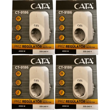 Cata CT-9186 Akım ve Çocuk Korumalı Tekli Kablosuz Priz (4