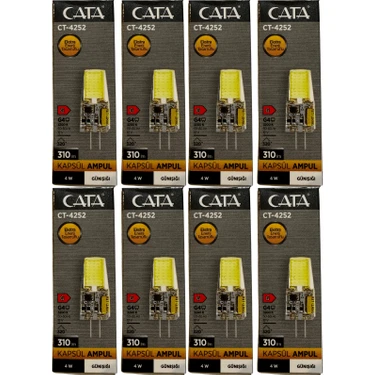 Cata CT-4252 4W 12V 3200K (Günışığı) G4 Duylu Kapsül Ampul (8