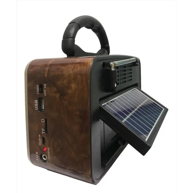 Ataşbey RT-819 Güneş Enerjili Nostaljik Radyo Müzik Çalar Bej Renkli Fonksiyonel