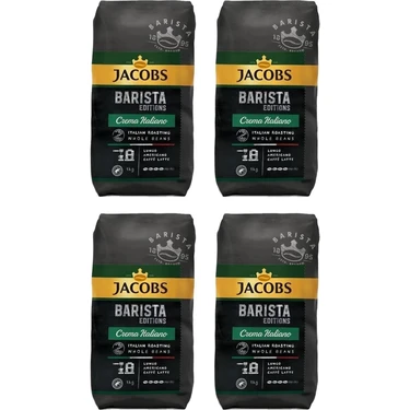 Jacobs Barista Editions Çekirdek Kahve Crema Italiano 1kg x 4