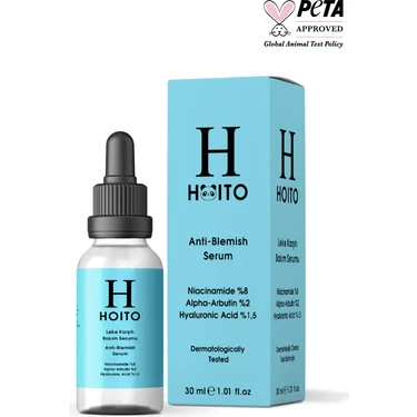 HOITO 30 ML Leke Karşıtı Bakım Serumu Niacinamide % 8 Alpha-Arbutin % 2 Cilt Tonunu