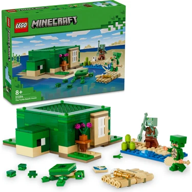 LEGO® Minecraft® Kaplumbağa Plaj Evi 21254 - 7 Yaş ve Üzeri Macera Oyunları Seven Çocuklar İçin 3