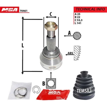 Mga 70461 70461 Aks Kafası Dış Fiesta V Fusion 1.4 16V Fiyatı