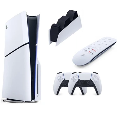 Sony Playstation 5 Slim + 2.Dualsense + Şarj İstasyonu + Medya