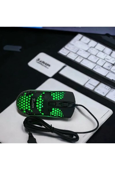 Aral Mini Avm Kablolu Rgb Işıklı Oyuncu Mouse Işıklı Mouse