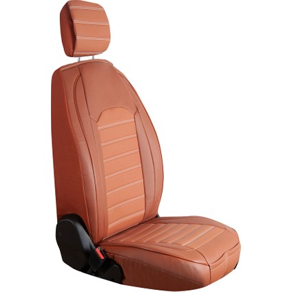 opel Corsa C Uyumlu Deri Oto Koltuk Kılıfı Ön-Arka Tam Set Aysa Series (Tarçın)
