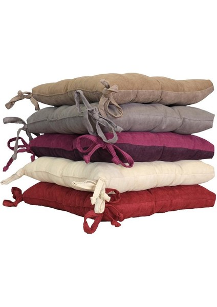 Kadife Dokulu Sandalye Minderi Krem fiyatları