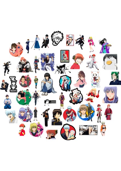 50 Adet Gintama Sticker Set