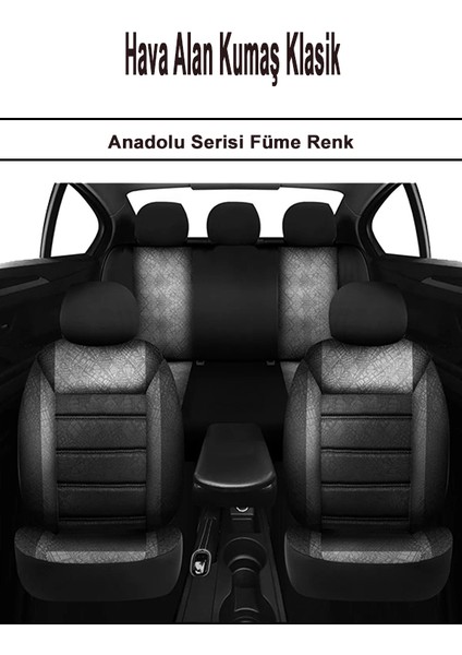 Seat Oxeo Uyumlu Anadolu Serisi Oto Koltuk Kılıfı Füme
