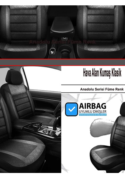 Seat Oxeo Uyumlu Anadolu Serisi Oto Koltuk Kılıfı Füme indirimleri
