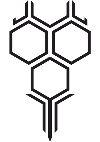 Petek Tasarım Oto Kaput Sticker Siyah 58*35 cm