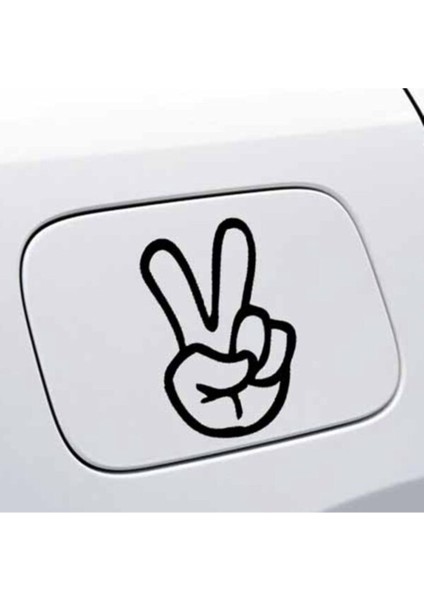 Basit Parmak Hareketi Tasarım Su Geçirmez Oto Sticker 10*15 cm