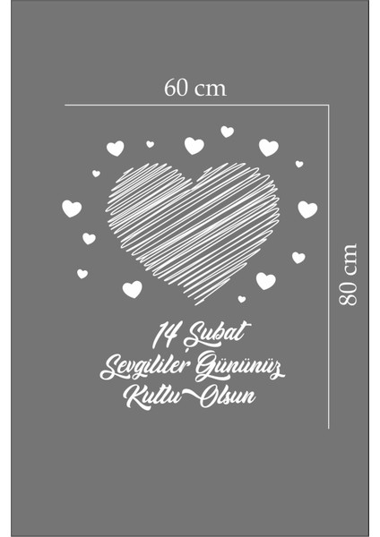 14 Şubat Sevgililer Günü Mağaza Vitrin Cam Kapı Duvar Sticker Süsleme modelleri