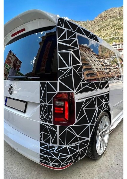 Üçgen Kesim Kamuflaj Araç Kaplama Parlak Folyo Siyah 1 Metrekare modelleri